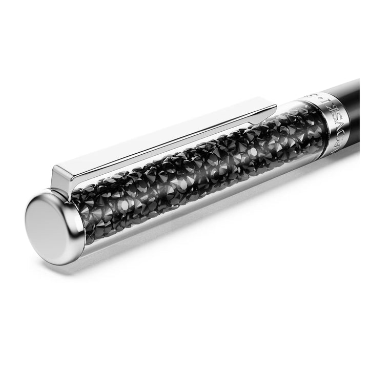 Swarovski Crystalline Ballpoint Pen - Black Chrome Trim (with LASER Engraving)