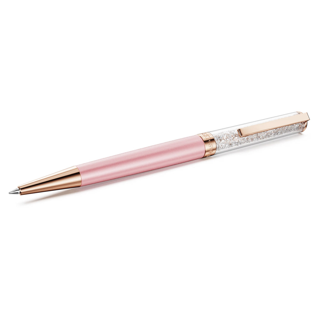 Swarovski Crystalline Ballpoint Pen - Pink Gold Trim (with LASER Engraving)