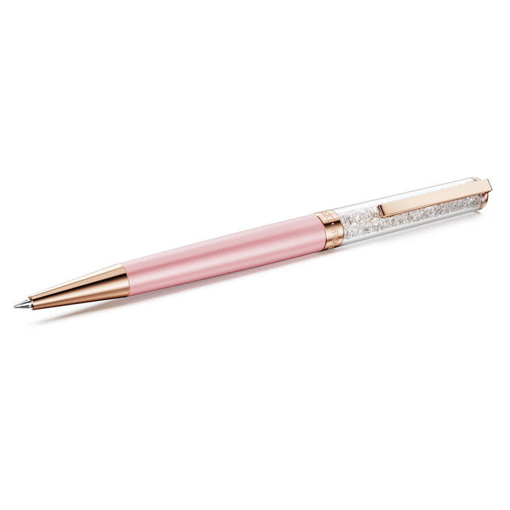 Swarovski Crystalline Ballpoint Pen - Pink Gold Trim (with LASER Engraving)