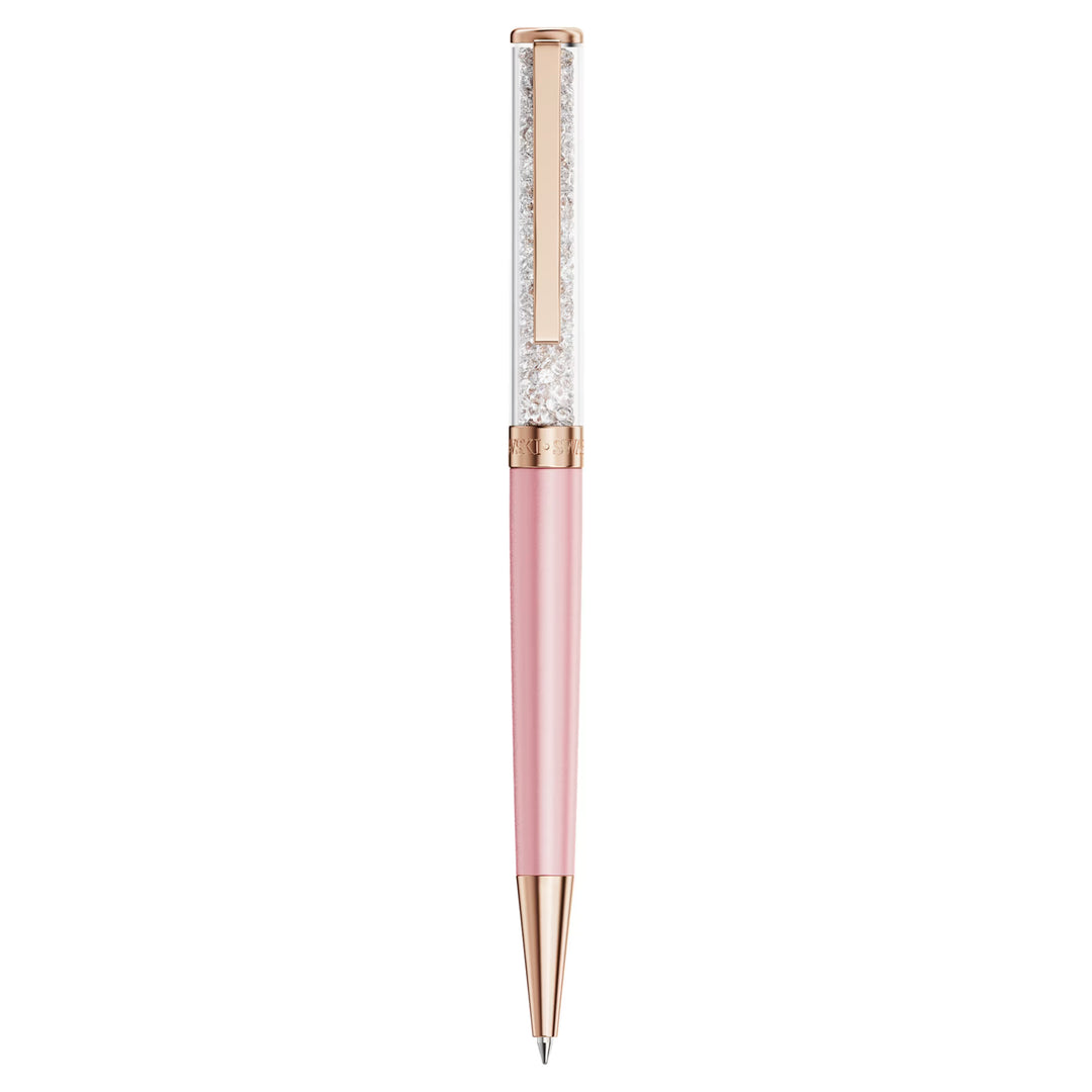 Swarovski Crystalline Ballpoint Pen - Pink Gold Trim (with LASER Engraving)