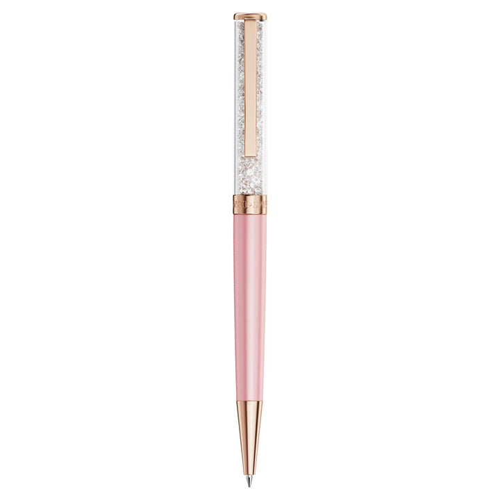 Swarovski Crystalline Ballpoint Pen - Pink Gold Trim (with LASER Engraving)