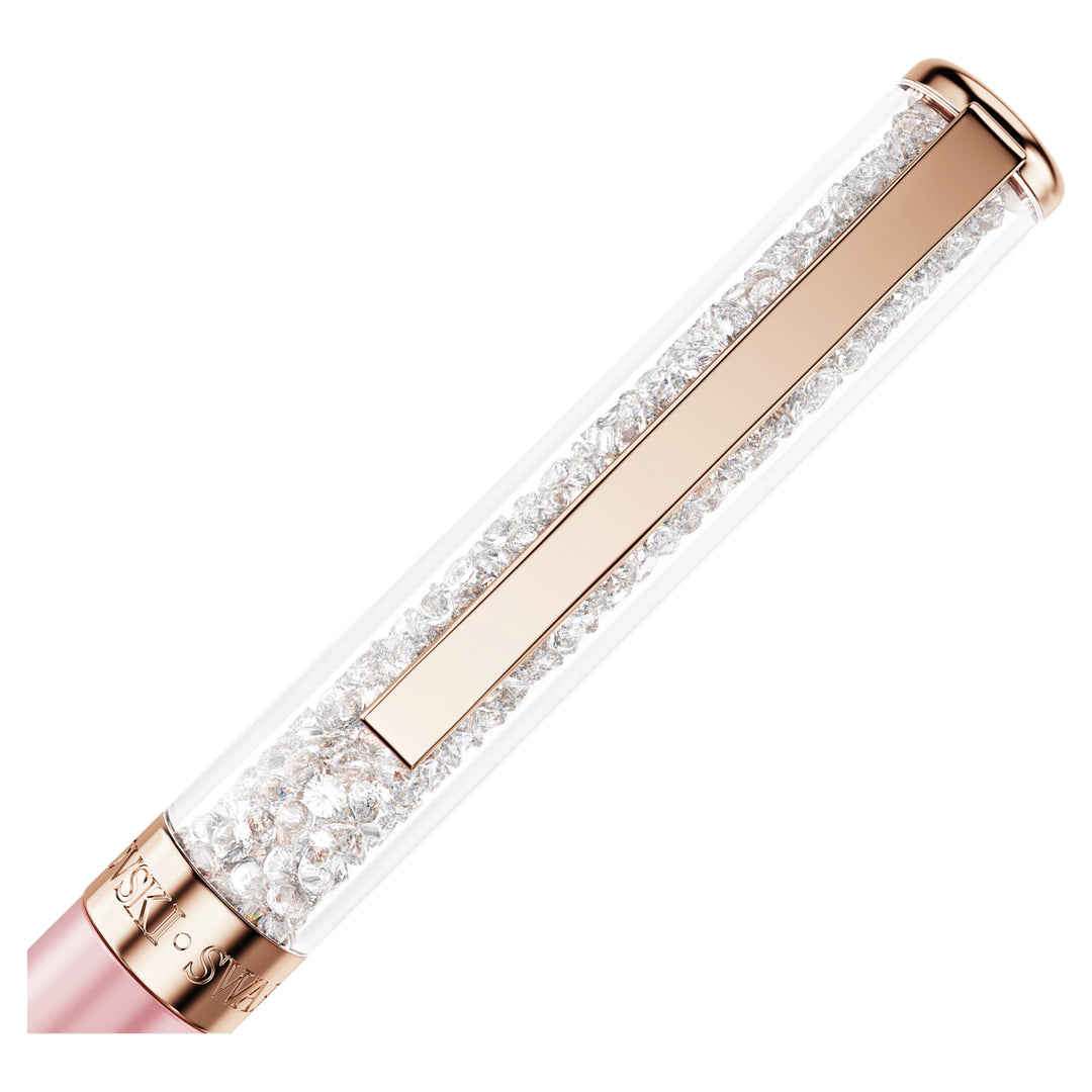 Swarovski Crystalline Ballpoint Pen - Pink Gold Trim (with LASER Engraving)