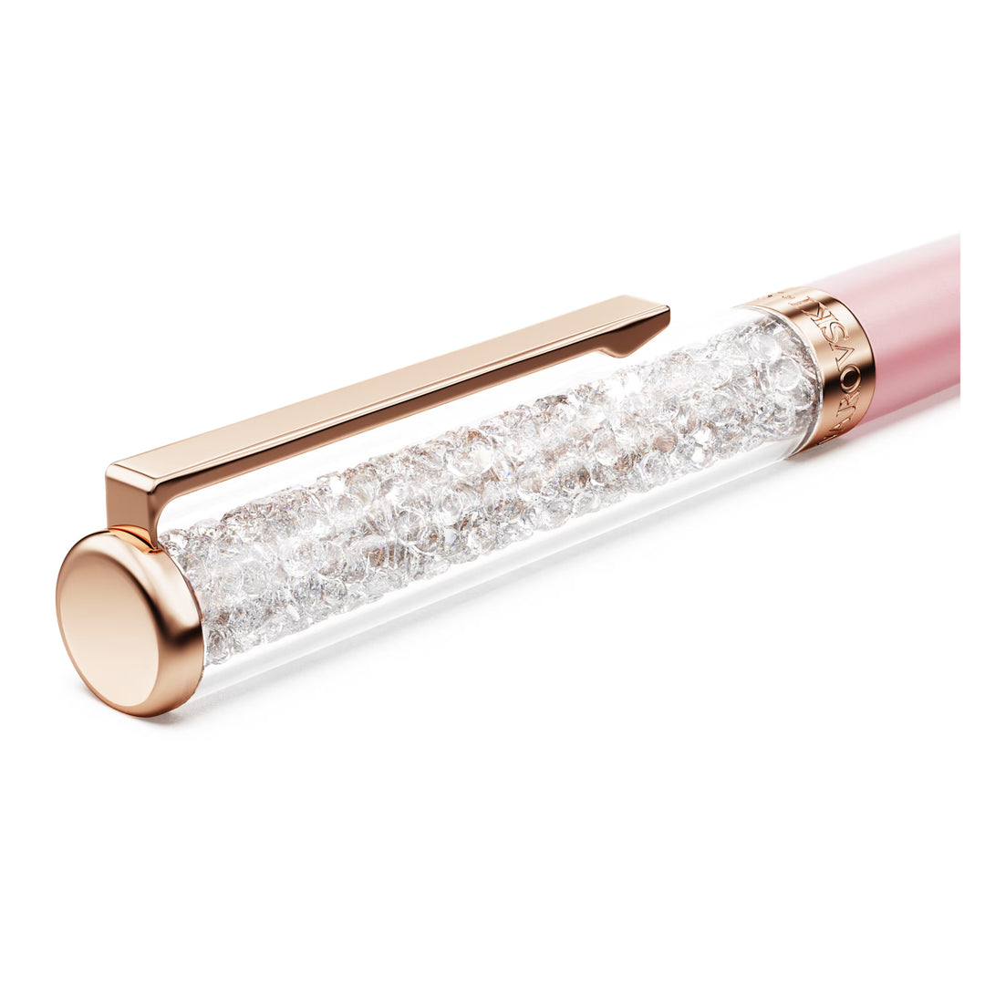 Swarovski Crystalline Ballpoint Pen - Pink Gold Trim (with LASER Engraving)