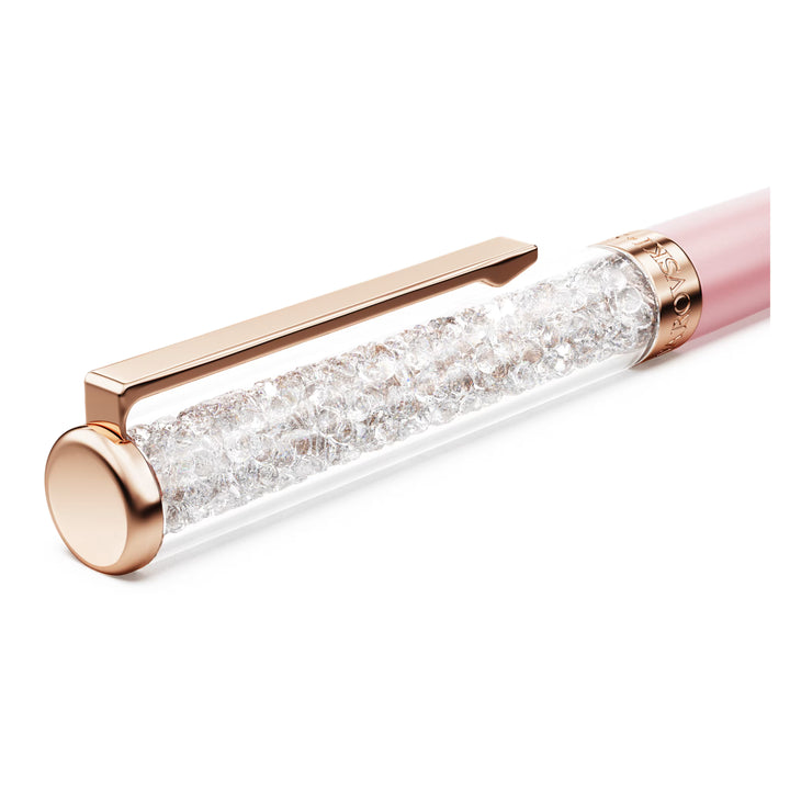 Swarovski Crystalline Ballpoint Pen - Pink Gold Trim (with LASER Engraving)