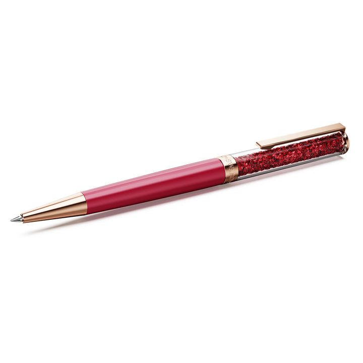 Swarovski Crystalline Ballpoint Pen - Pink Red Rose Gold Trim (with LASER Engraving)
