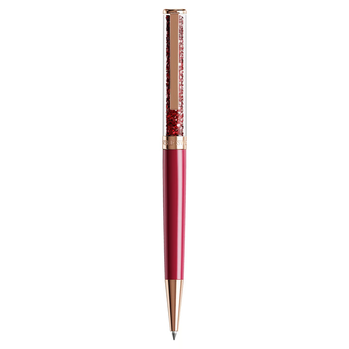 Swarovski Crystalline Ballpoint Pen - Pink Red Rose Gold Trim (with LASER Engraving)