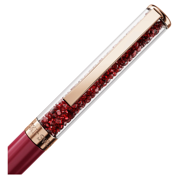 Swarovski Crystalline Ballpoint Pen - Pink Red Rose Gold Trim (with LASER Engraving)