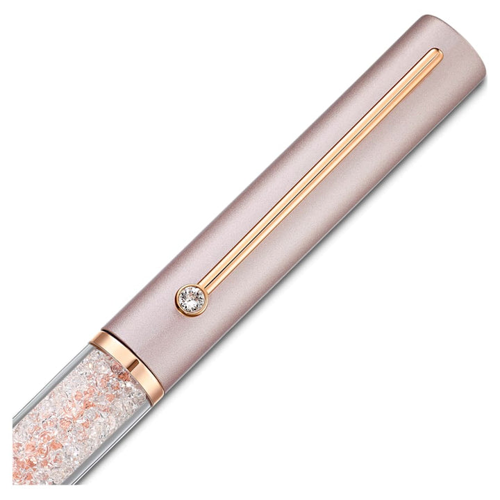 Swarovski Crystalline Gloss Rollerball Pen - Champagne Rose Gold Trim - KSGILLS.com | The Writing Instruments Expert