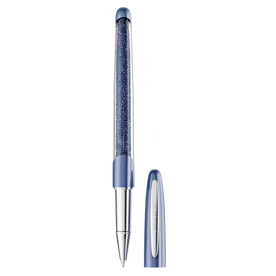 Swarovski Crystalline Nova Rollerball Pen - Blue Chrome Trim (with LASER Engraving)