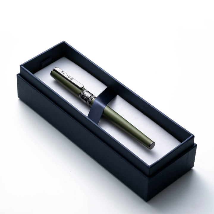 Tom Hessin Rebel Rollerball Pen - Garrison Green Gunmetal Black Trim