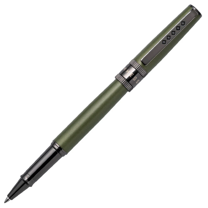 Tom Hessin Rebel Rollerball Pen - Garrison Green Gunmetal Black Trim