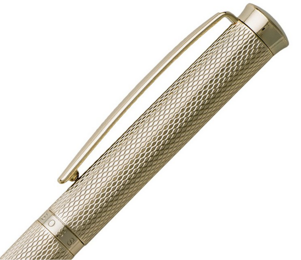 Hugo Boss Sophisticated Ballpoint Pen - Gold Diamond - KSGILLS.com | The Writing Instruments Expert