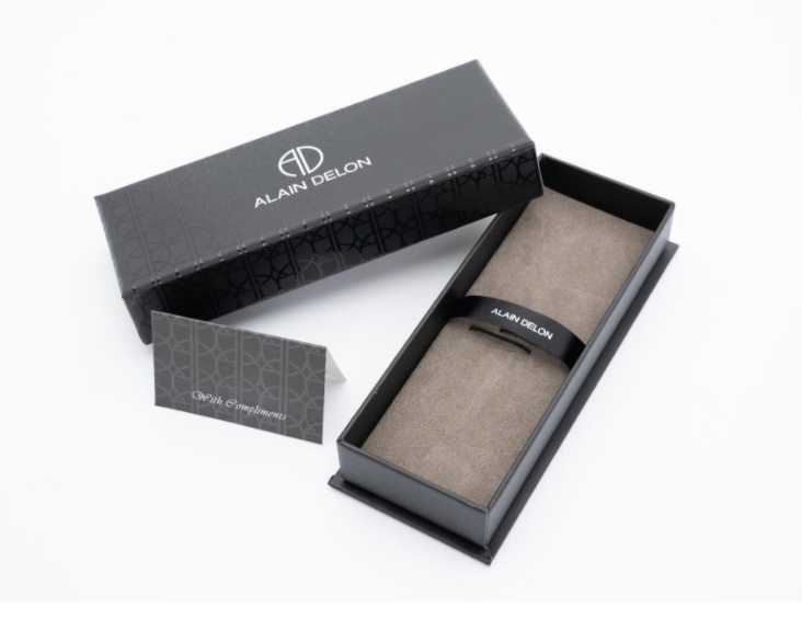 Alain Delon Florence Mandy Rollerball Pen - Grey Dark Titanium Chrome Trim (with LASER Engraving) - KSGILLS.com | The Writing Instruments Expert