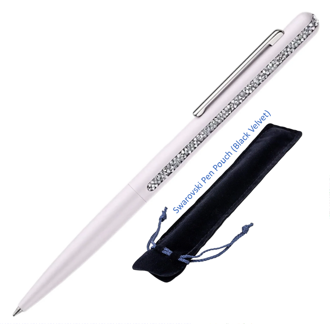 Swarovski Crystal Shimmer Ballpoint Pen - Pink Chrome Trim (with LASER Engraving) - KSGILLS.com | The Writing Instruments Expert