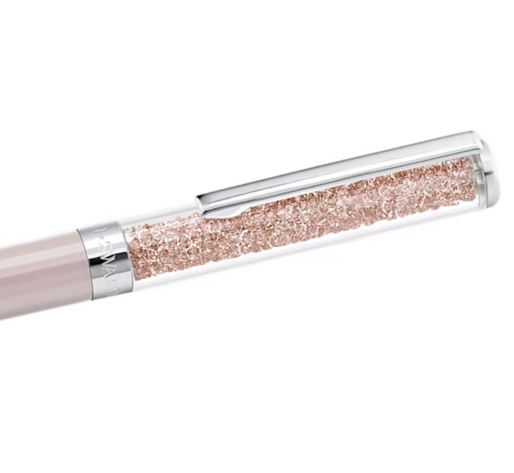Swarovski Crystalline Ballpoint Pen - Pink Chrome Trim (with LASER Engraving)
