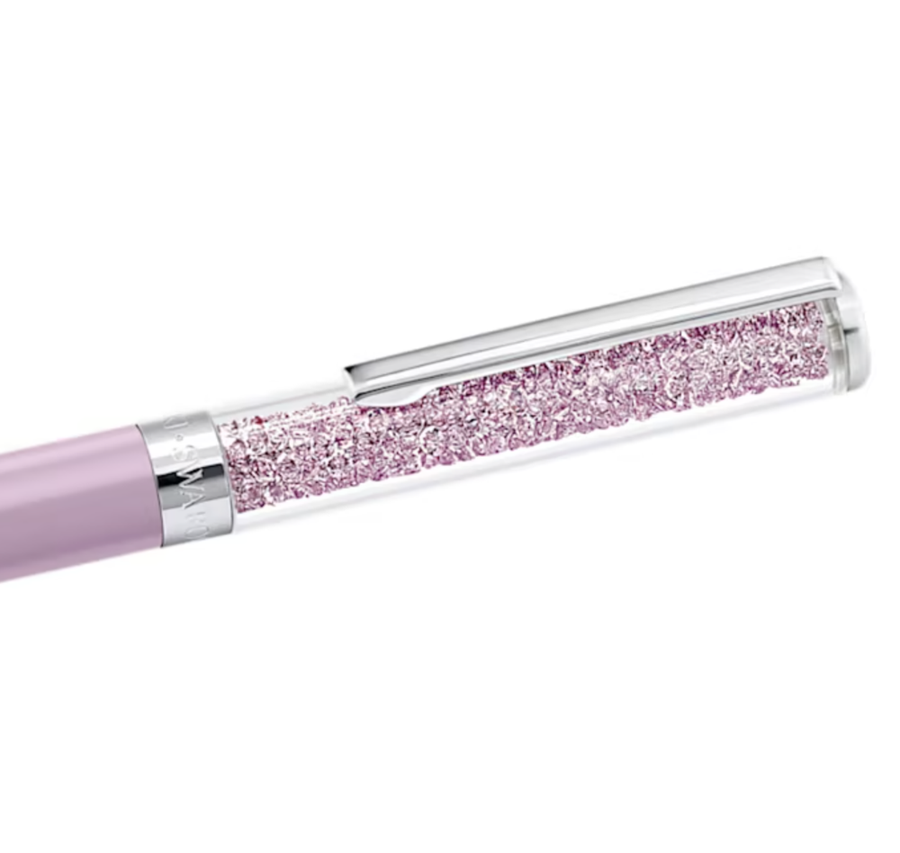 Swarovski Crystalline Ballpoint Pen - Purple Chrome Trim (with LASER Engraving) - KSGILLS.com | The Writing Instruments Expert