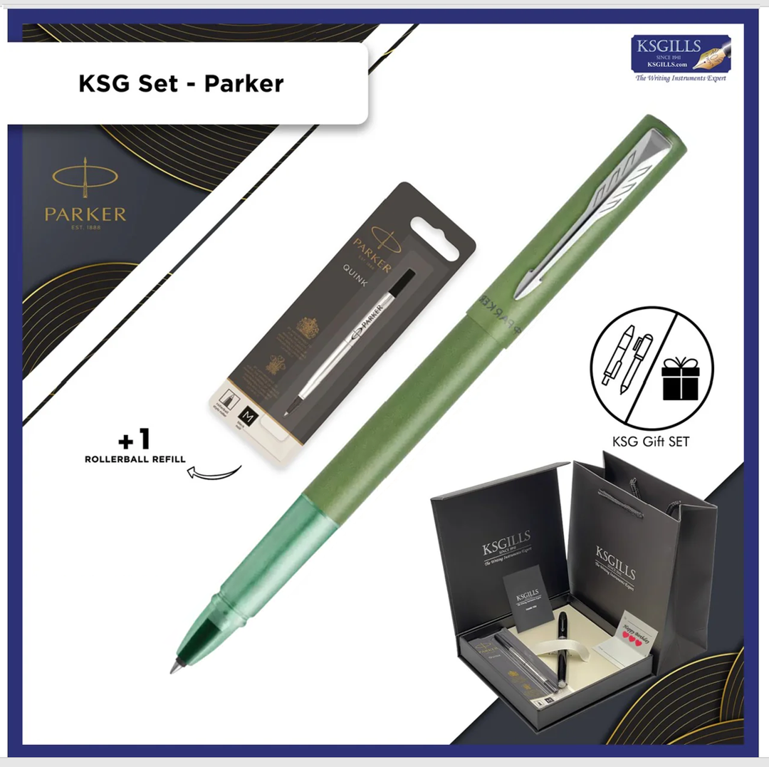 KSG set - GIFT SET & Single Pen (Parker Vector XL Rollerball Pen [Various Colours] with 1pc EXTRA REFILL