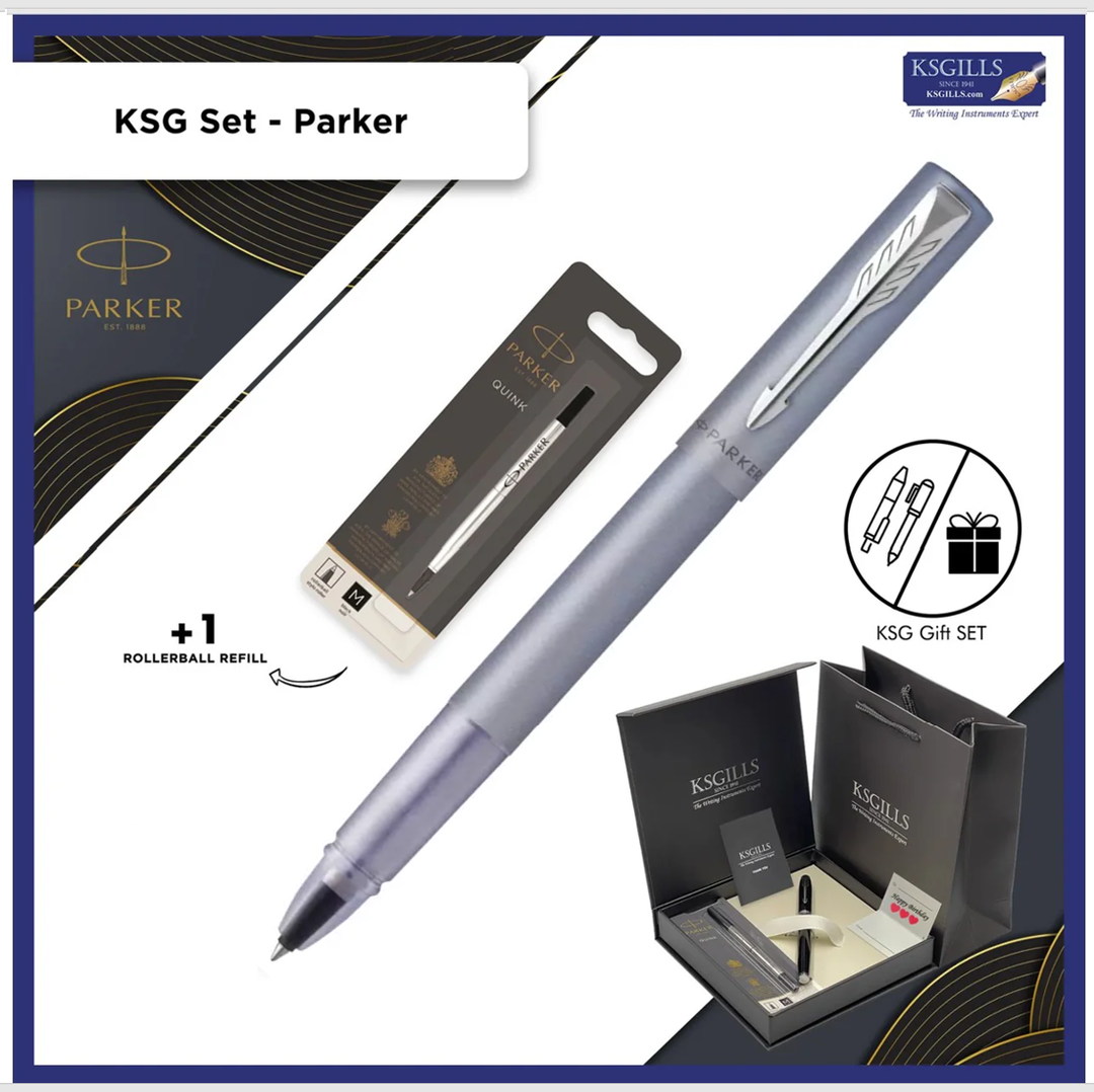 KSG set - GIFT SET & Single Pen (Parker Vector XL Rollerball Pen [Various Colours] with 1pc EXTRA REFILL