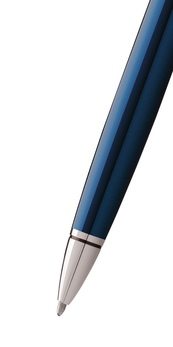 KSG set - Single Pen SET - Cross Coventry Ballpoint Pen - Blue Chrome Trim