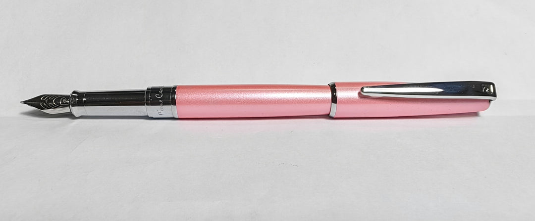 Pierre Cardin Aquarius Executive Fountain Pen - Pink Fluorescent Chrome Trim (with LASER Engraving) - KSGILLS.com | The Writing Instruments Expert