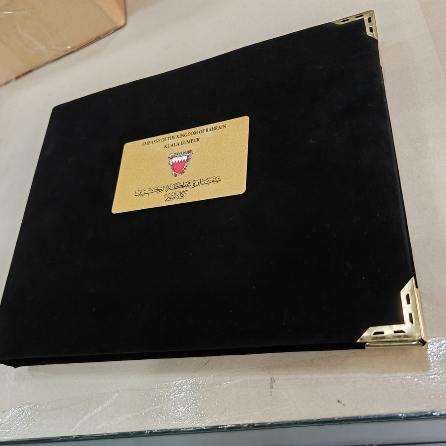 KENTZAI Signing Ceremony EXCLUSIVE GUEST BOOK VELVET - Black Velvet Cover, Black Velvet Inside - KSGILLS.com | The Writing Instruments Expert