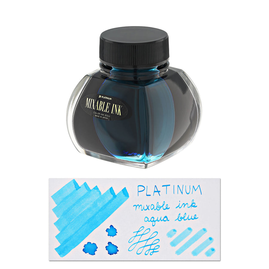 Platinum Mixable Ink Bottle 60ml – #51 Aqua Blue - KSGILLS.com | The Writing Instruments Expert