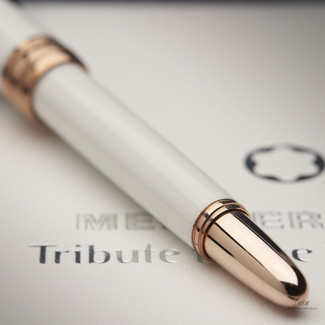 Montblanc Solitaire Tribute Red Gold Mozart Rollerball Pen - White Red Gold - KSGILLS.com | The Writing Instruments Expert