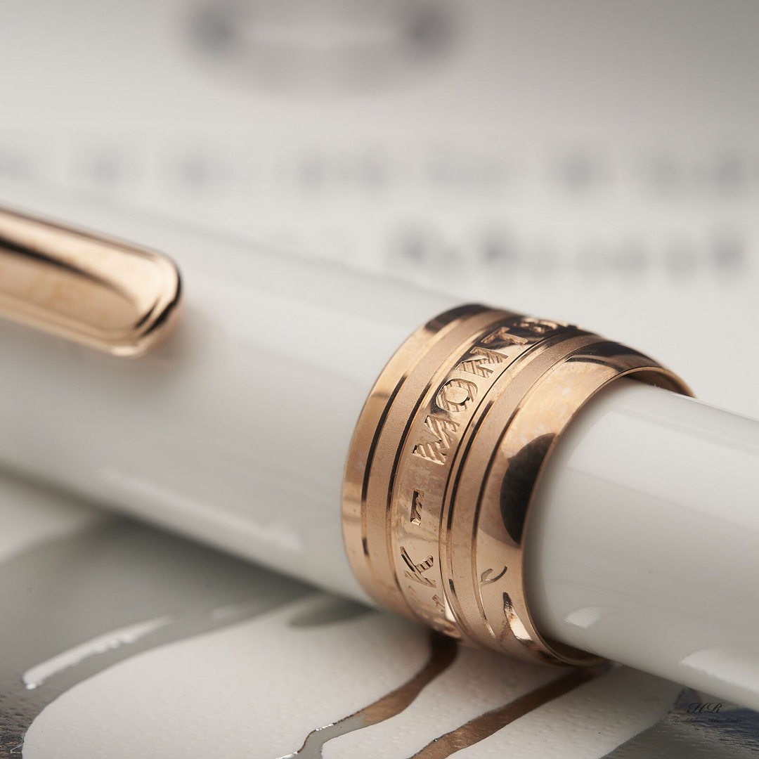 Montblanc Solitaire Tribute Red Gold Mozart Rollerball Pen - White Red Gold - KSGILLS.com | The Writing Instruments Expert
