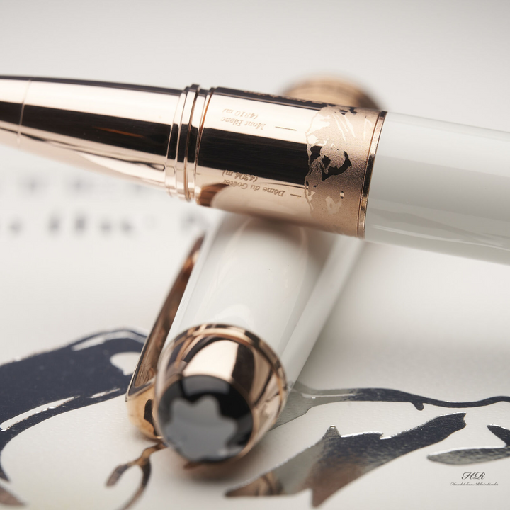 Montblanc Solitaire Tribute Red Gold Mozart Rollerball Pen - White Red Gold - KSGILLS.com | The Writing Instruments Expert