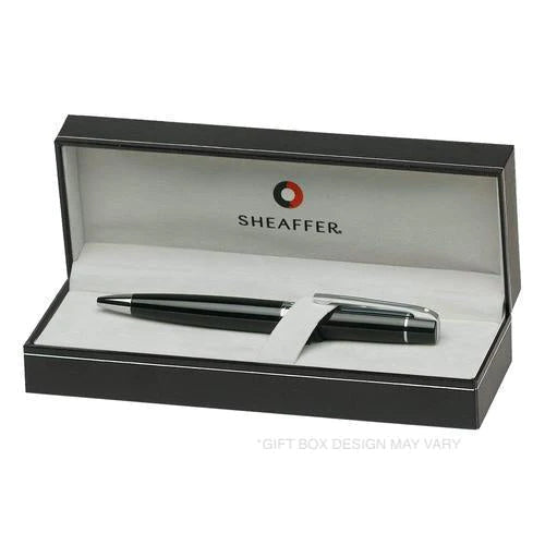 Sheaffer Intensity Ballpoint Pen - Jet Black Striped Chrome Trim - KSGILLS.com | The Writing Instruments Expert