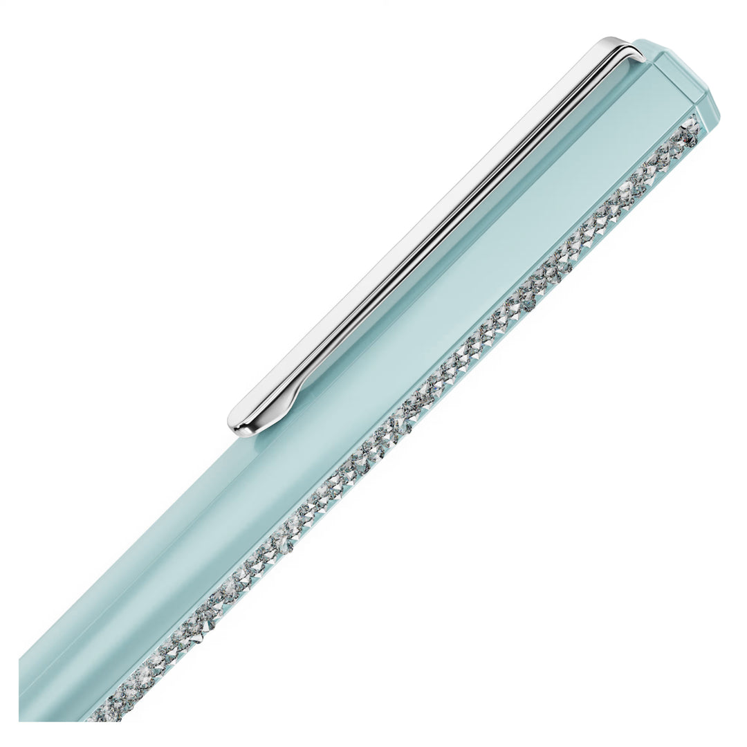 Swarovski Crystal Shimmer Hexagon Ballpoint Pen - Blue Chrome Trim (with LASER Engraving)