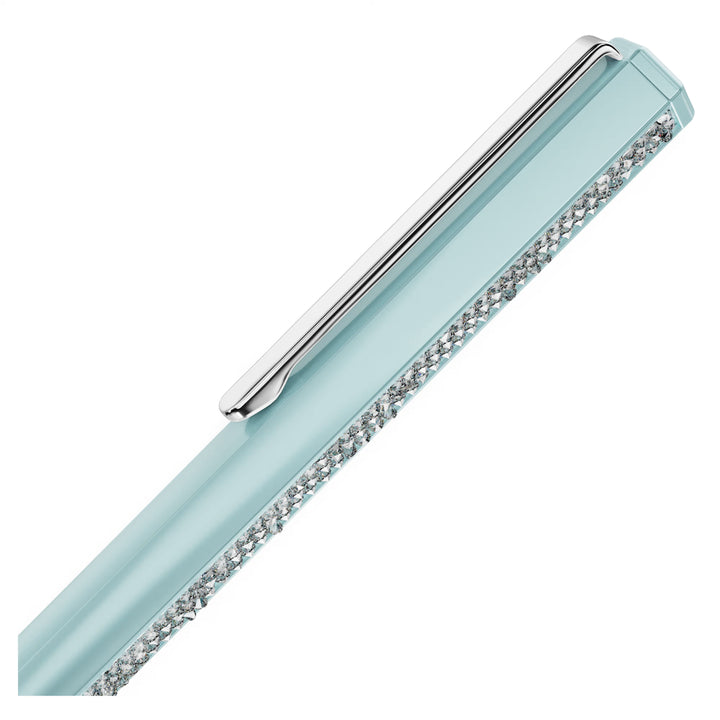 Swarovski Crystal Shimmer Hexagon Ballpoint Pen - Blue Chrome Trim (with LASER Engraving)