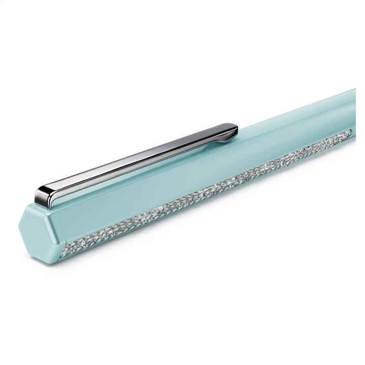 Swarovski Crystal Shimmer Hexagon Ballpoint Pen - Blue Chrome Trim (with LASER Engraving)