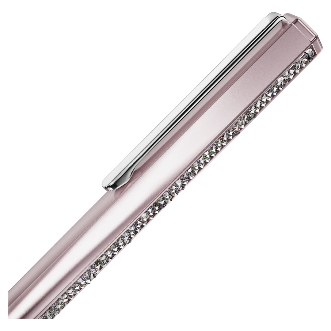 Swarovski Crystal Shimmer Hexagon Ballpoint Pen - Pink Chrome Trim (with LASER Engraving)
