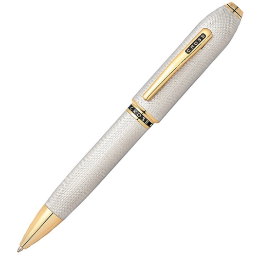 Cross Peerless Ballpoint Pen - Platinum Gold - KSGILLS.com | The Writing Instruments Expert