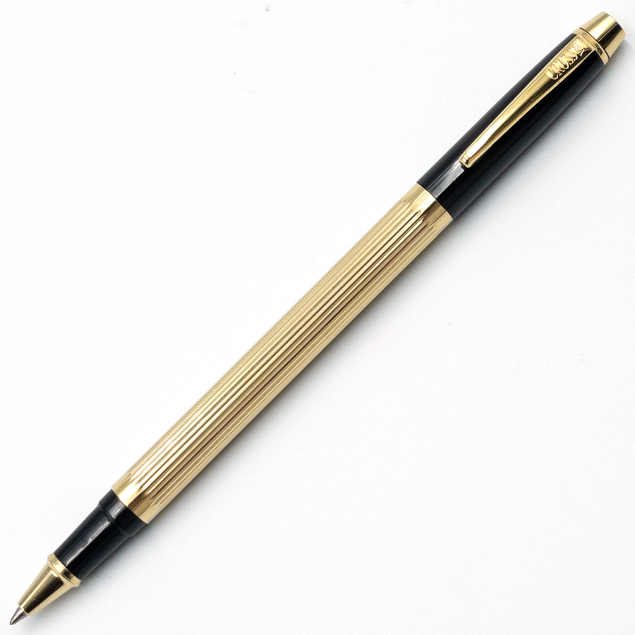Cross Metropolis Rollerball Pen - Gold Body Black Cap (USA Classic Edition) - KSGILLS.com | The Writing Instruments Expert