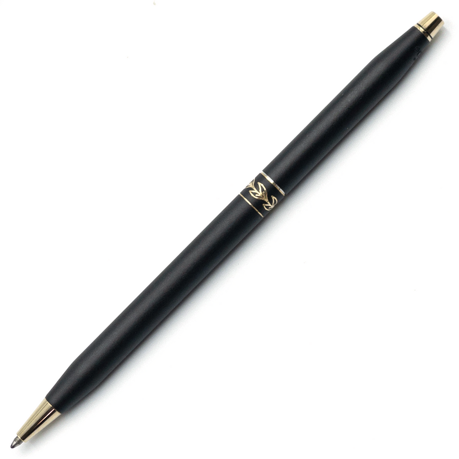 Cross Classic Century Ballpoint Pen - Matte Black Gold Trim [Clipless] (USA Classic Edition) - KSGILLS.com | The Writing Instruments Expert