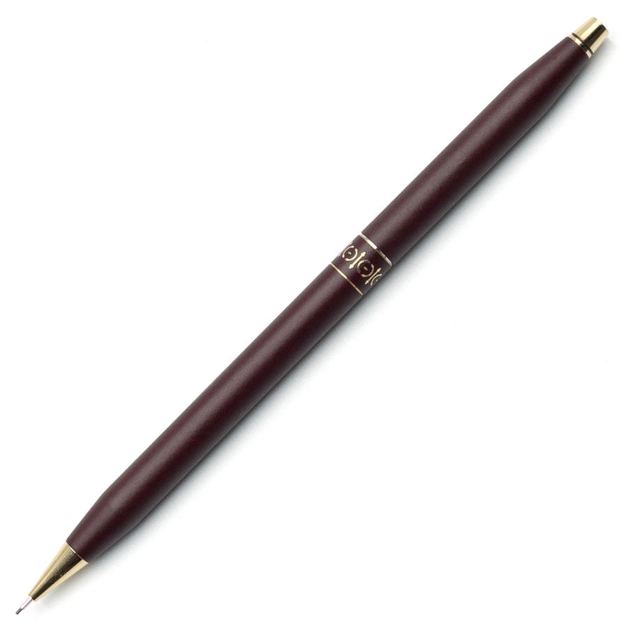 Cross Classic Century Mechanical Pencil - Matte Burgundy Gold Trim (0.7mm) [Clipless] (USA Classic Edition) - KSGILLS.com | The Writing Instruments Expert
