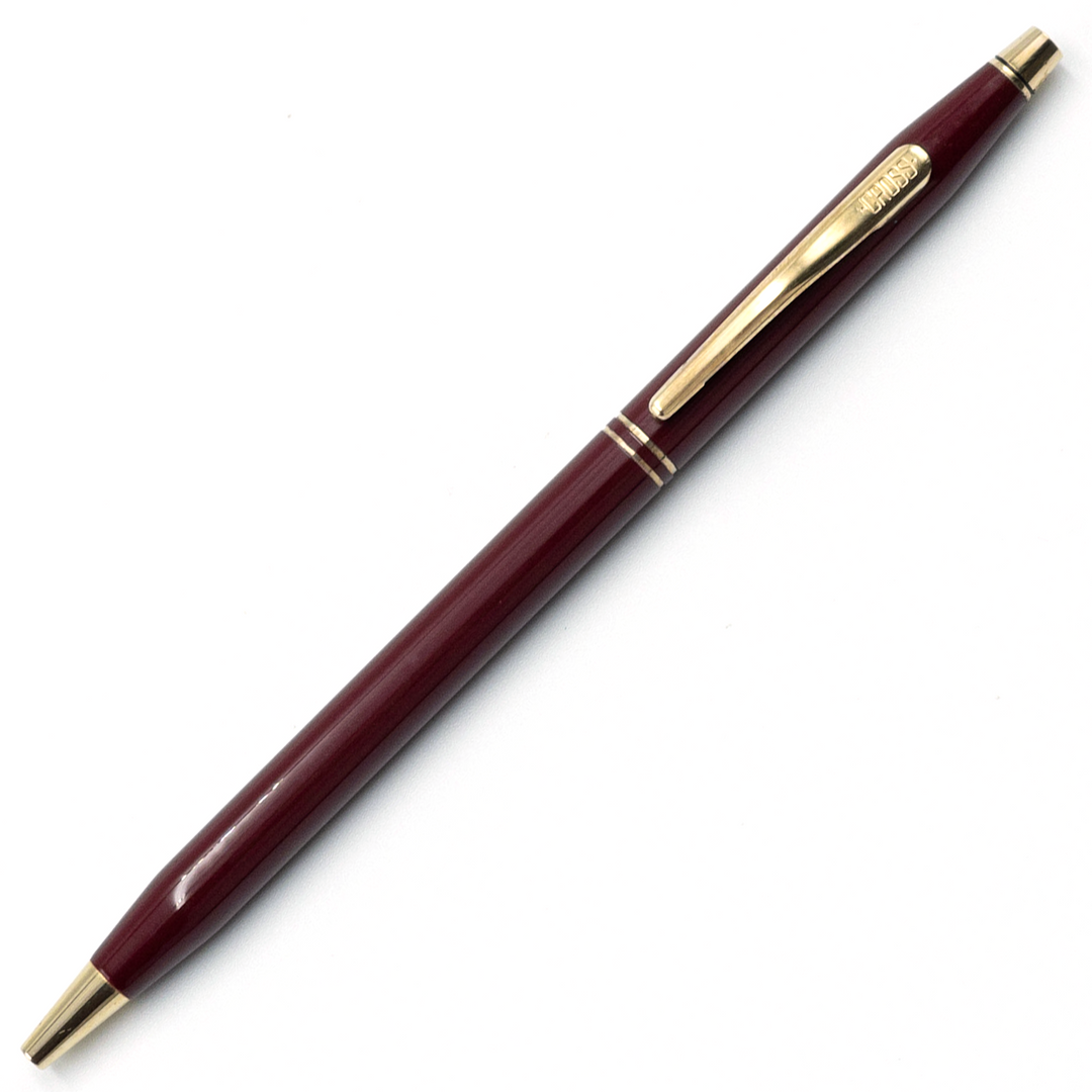 Cross Classic Century Ballpoint Pen - Burgundy Gold Trim (USA Classic Edition) - KSGILLS.com | The Writing Instruments Expert
