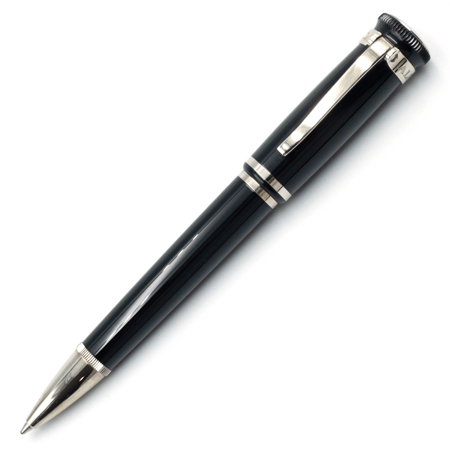 Dunhill Sidecar Ballpoint Pen - Black Grande Chrome Trim (LARGE) - KSGILLS.com | The Writing Instruments Expert