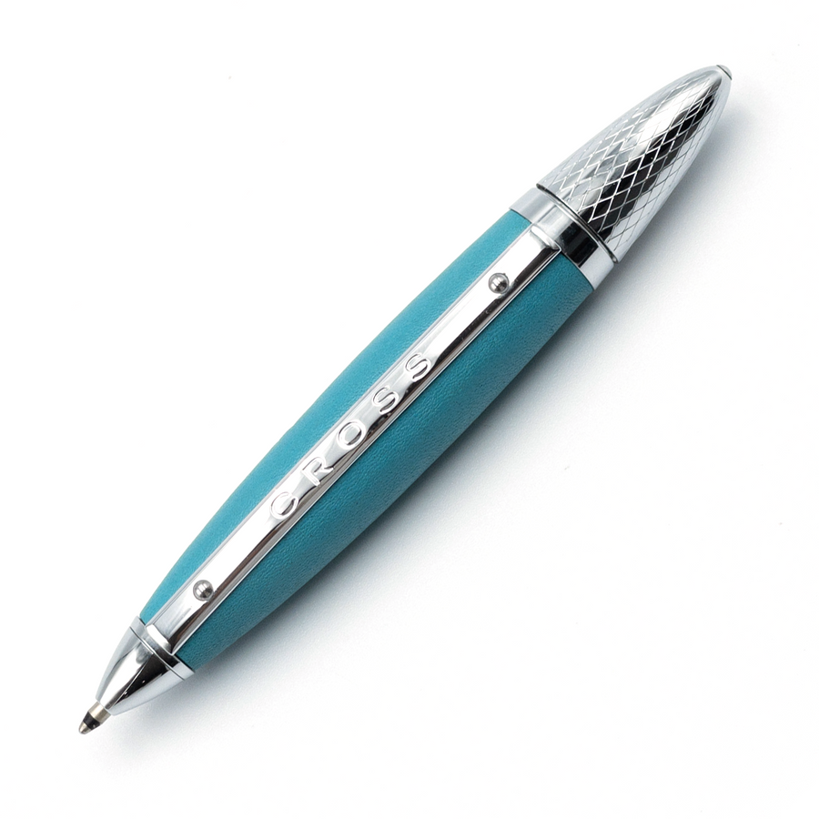 Cross Autocross Ballpoint Pen - Teal Blue (Mini Pocket Pen) - KSGILLS.com | The Writing Instruments Expert
