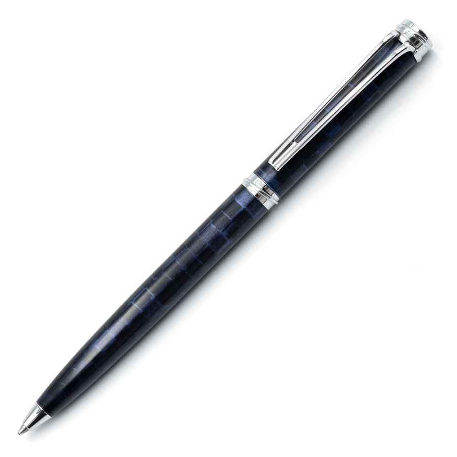 Waterman Harmonie Ballpoint Pen - Blue Marble Chrome Trim (France Classic Edition) - KSGILLS.com | The Writing Instruments Expert