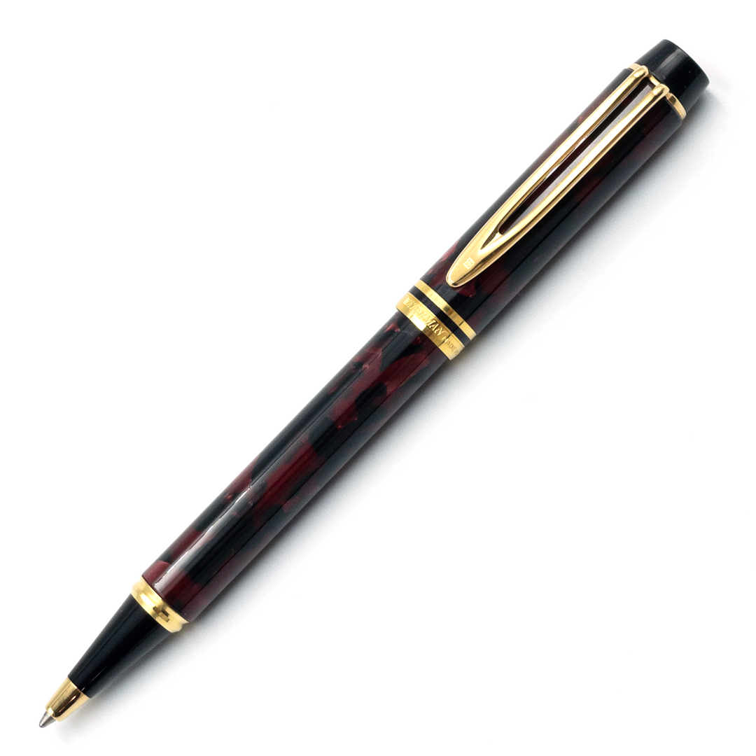 Waterman Le Man 100 Opera Ballpoint Pen - Red Marble Gold Trim (France Classic Edition) - KSGILLS.com | The Writing Instruments Expert