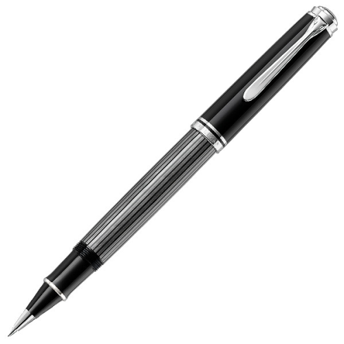 Pelikan Souveran R805 Rollerball Pen - Stresemann Black Silver Trim - KSGILLS.com | The Writing Instruments Expert