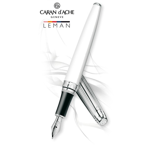 Caran d'Ache Leman Fountain Pen - Bicolour White - KSGILLS.com | The Writing Instruments Expert