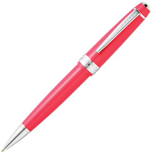 Cross Bailey Light Ballpoint Pen - Coral Chrome Trim (Pink-Orange) Glossy Polished Resin - KSGILLS.com | The Writing Instruments Expert