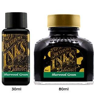 Diamine Ink Bottle (30ml / 80ml) - Sherwood Green - KSGILLS.com | The Writing Instruments Expert