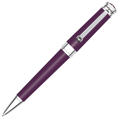 Montegrappa Parola Mauve Chrome Trim Ballpoint Pen - KSGILLS.com | The Writing Instruments Expert