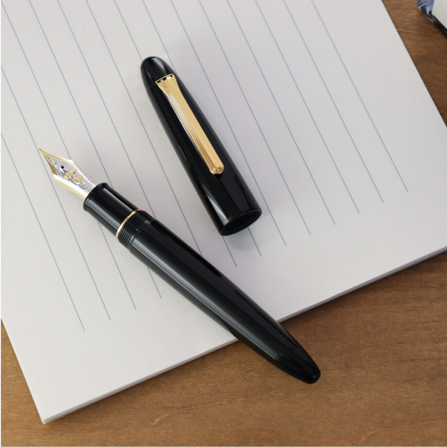 Sailor 1911 KOP Naginata Ebonite Black Gold Trim Fountain Pen - KSGILLS.com | The Writing Instruments Expert