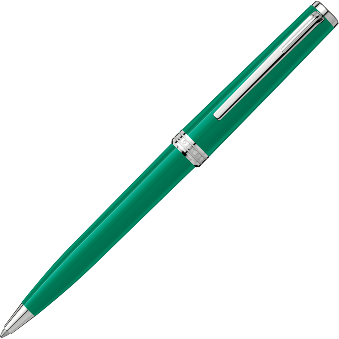 Montblanc Pix Ballpoint Pen - Emerald Green Chrome Trim - KSGILLS.com | The Writing Instruments Expert